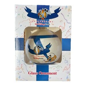 Walt Disney World 30th Anniversary Glass Ornament